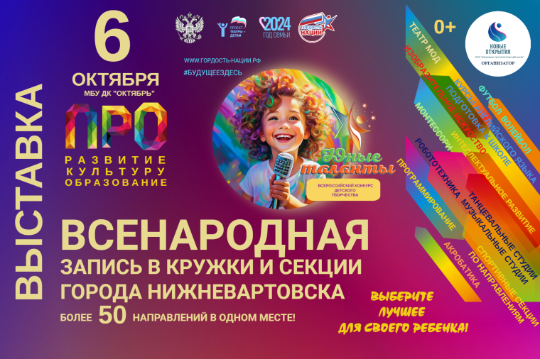 "Всенародная запись в кружки и секции г. Нижневартовска".